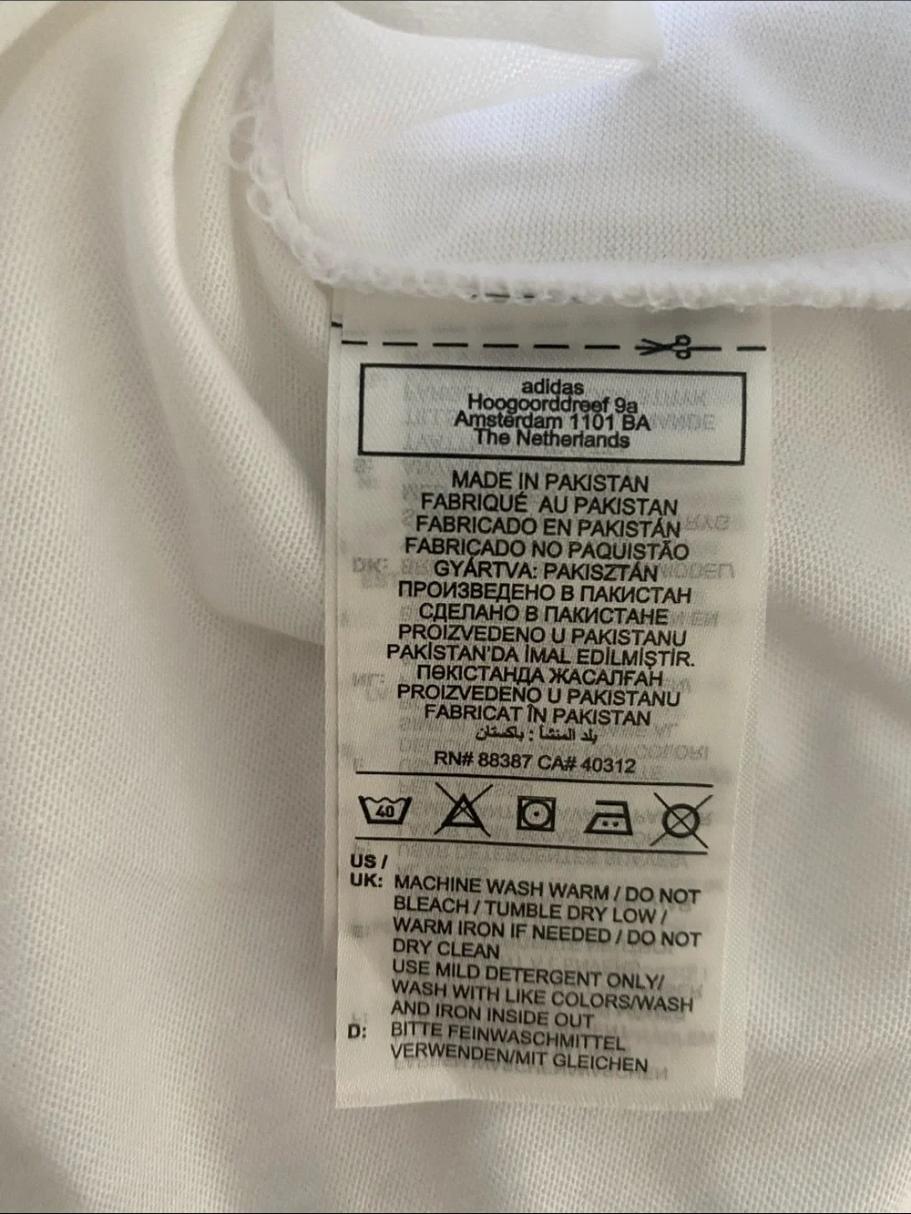 ADIDAS White Tee with Blue Aqua Logo Graphic. Size 1X